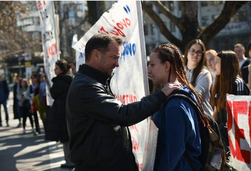 Συγκινητικές στιγμές στο συλλαλητήριο για την τραγωδία των Τεμπών